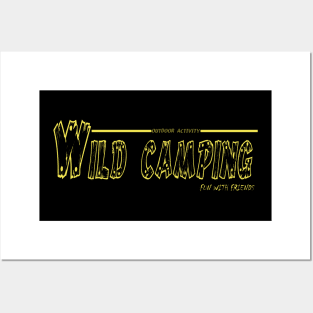 trekkng and hiking wild camping adventure Posters and Art